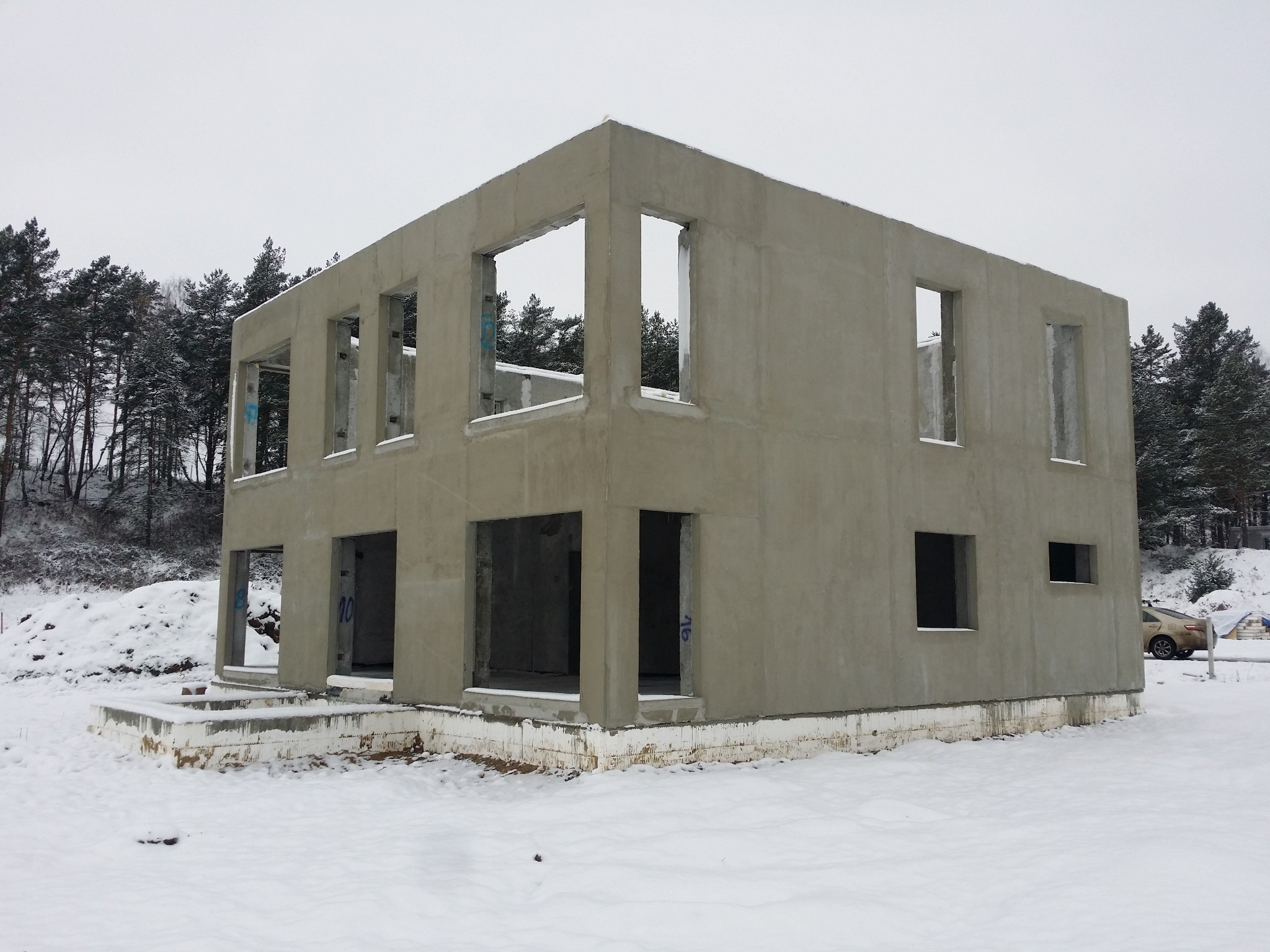 Дом из бетонных панелей фото